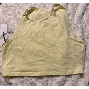 Tna Aritzia Chill Mission Tank Cropped Top Size xl lemonade Stretch